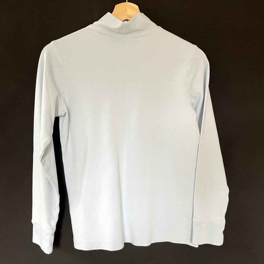 Lands' End soft light blue relaxed fit turtleneck sweater women's size XS cotton - Picture 7 of 7